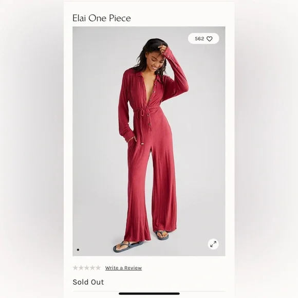 Free People Elai one piece Jumpsuit size Lg - Picture 1 of 10